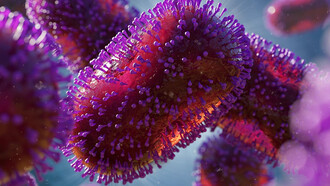 Monkeypox virus closeup