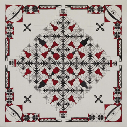 Natasha Singh, Gate within a gate-3- fractal study, 2025. Courtesy of Akar Prakar