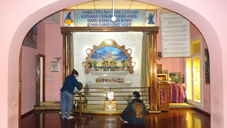 Templo Hare Krishna en la plaza Real de Barcelona