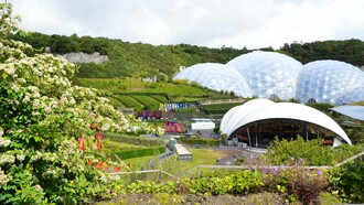 The Eden Project in Cornwall, UK where they took a worked-out quarry and transformed it using regenerative sustainability practices into numerous thriving gardens and habitats. 