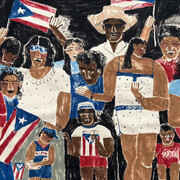 Joshua Nazario Lugo, El pueblo sigue siendo pueblo (The people remain the people) (detail), 2026. Courtesy of Luis De Jesus Los Angeles