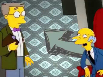 Smithers atiende las órdenes del señor Burns