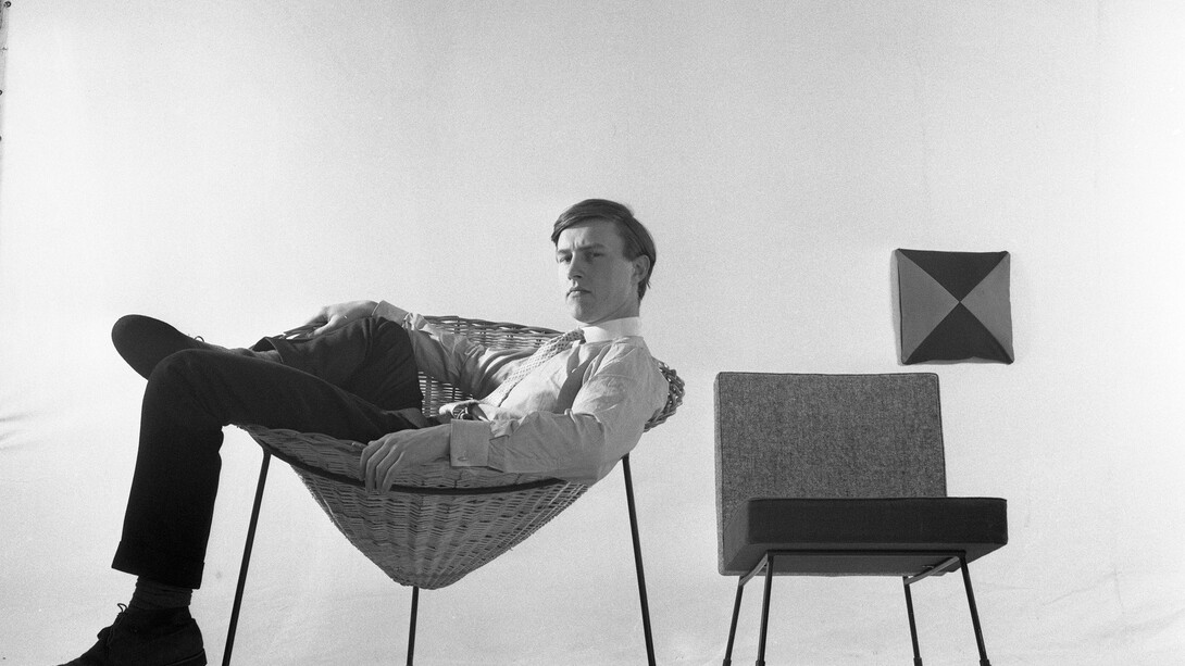 Terence Conran and His Cone Chair by Ray Williams 1950s, © Estate of Ray Williams
