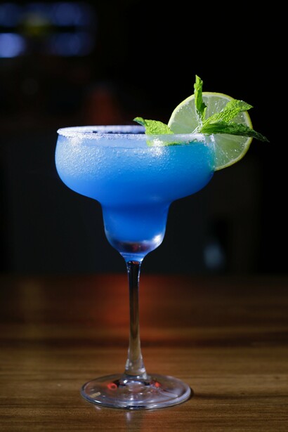 Blue Margherita with lime