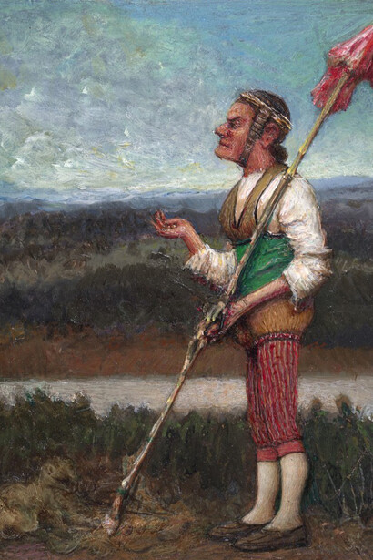 Gregory Gillespie, Warrior (1990-97) (detail), 1997. Courtesy of the Schoolhouse Gallery