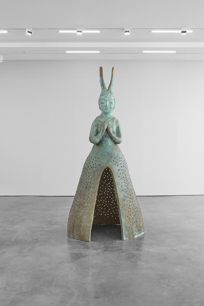 Leiko Ikemura, Usagi Janus (340), 2025. Courtesy of Lisson Gallery