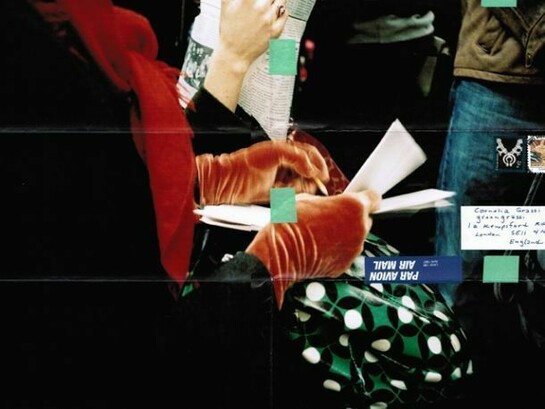 Moyra Davey, Subway Writers, 2011. 75 c-prints, tape, postage, ink, detail, Copyright The Artist