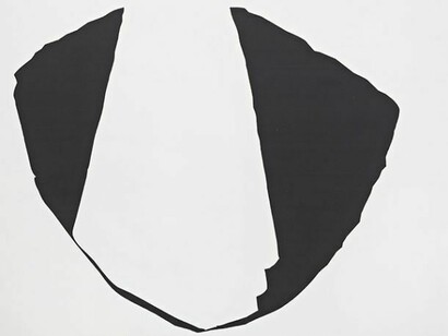Michael Riedel, Vier Vorschläge zur Veränderung von Modern (3211) unvollendet, 2012, Pigment print on canvas, 108 1/4 x 98 3/8 (275 x 250). Courtesy the artist and David Zwirner, New York/London