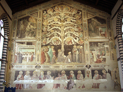 "L'Albero della Vita, Ultima cena e storie sacre", Cenacolo di santa Croce, Taddeo Gaddi, (1355 ca.)