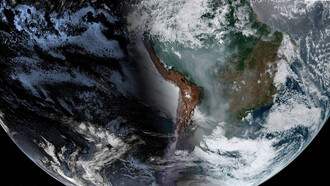 Imagen satelital de América del Sur