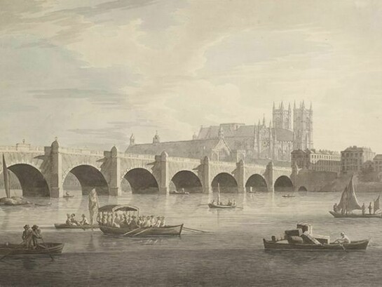Joseph Farrington, View of Westminster Bridge from the South East, 1789, courtesy Museum of London