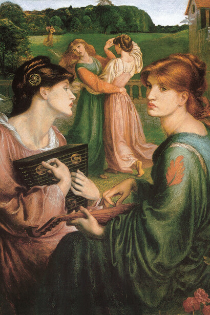 Dante Gabriel Rossetti, "La casa en la pradera", 1872. Óleo sobre lienzo, 86.3 x 68 cm. Manchester Art Gallery, Manchester. 