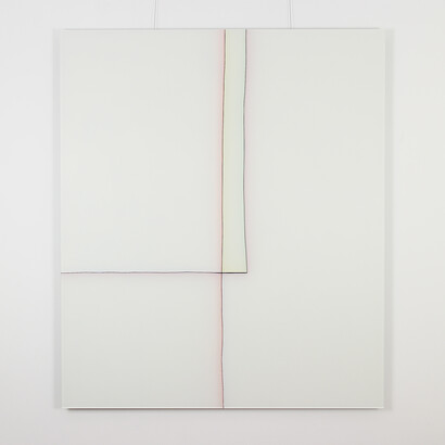 Tom Henderson, Wandering Lines, plexiglass panel,  oil paint
