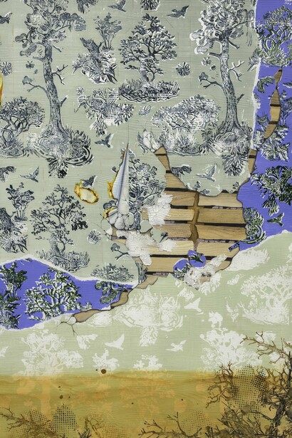 Margaret Curtis, Spot fire and flash flood (detail), 2026. Courtesy of Tracey Morgan Gallery