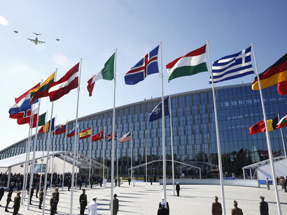 Ceremonia en la sede de la OTAN, Bruselas, Bélgica