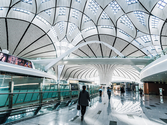 Beijing Daxing International Airport, designed with parametric architecture inspired by the work of Zaha Hadid, is one of the two international airports serving Beijing, the capital of China