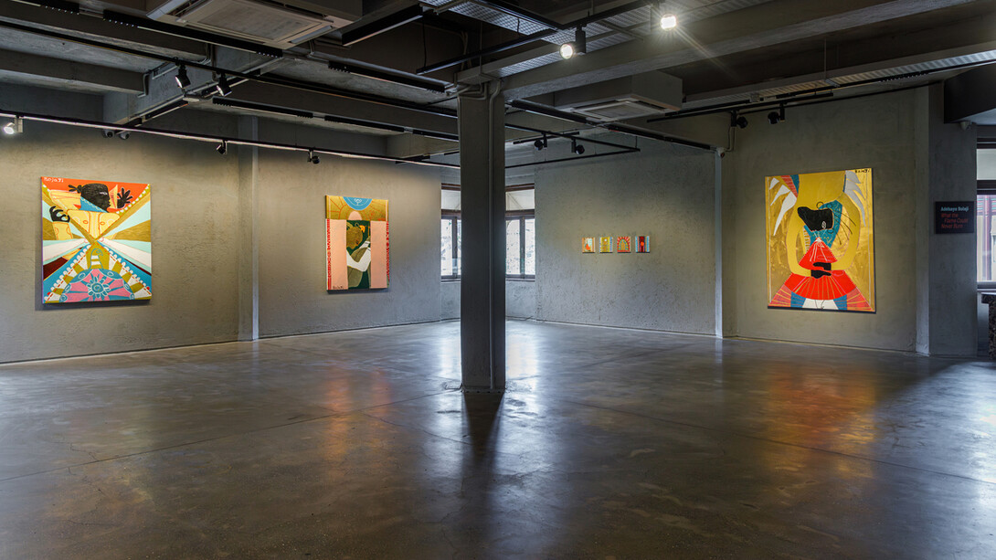 Adébayo Bolaji, What the flame could never burn, exhibition view. Courtesy of Nature Morte