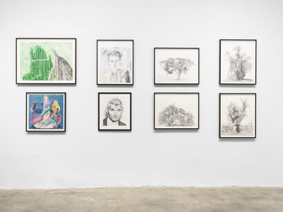 Jim Shaw, Drawings, exhibition view. Courtesy of Gagosian Gallery