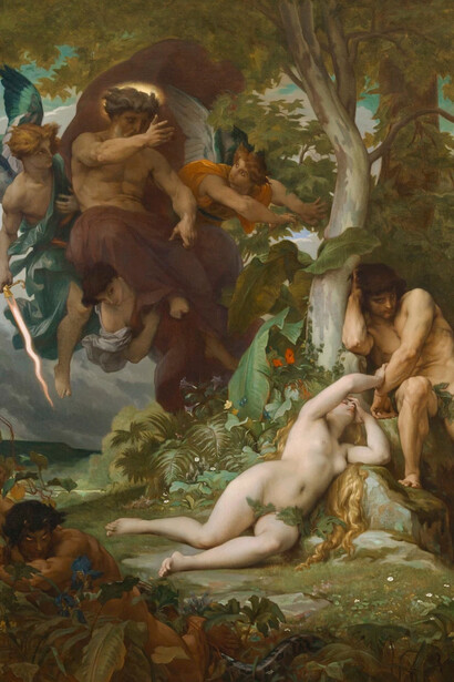 Alexandre Cabanel, La expulsión de Adán y Eva