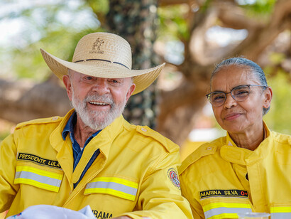 Ato de sanção do PL 1818 - Presidente Lula, Ministra do Meio Ambiente Mariana Silva e Governador do Mato Grosso do Sul Eduardo Riedel