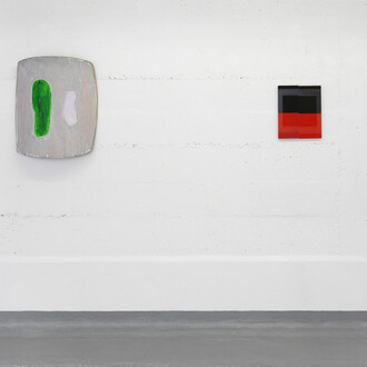 Ron Gorchov, Erik Lindman and Nathlie Provosty. Courtesy of Ribordy Contemporary