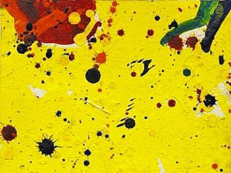Sam Francis, Untitled (No. 92), detail, 1963/64, Gouache on postcard paper, 7 3/4 x 6 1/4 inches
