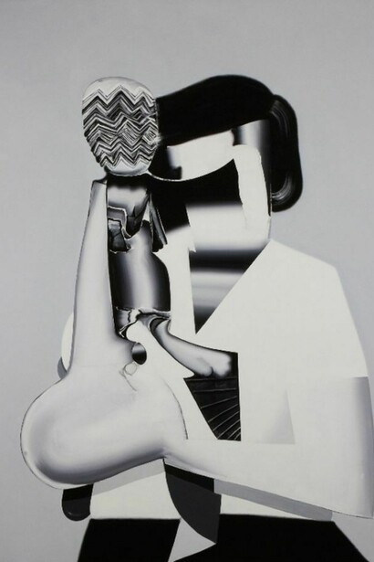 Tomoo Gokita, “Mother and Child”, 90” by 72” (229 cm by 183 cm), acrylic gouache, charcoal, gesso/linen, 2013, Courtesy: Mary Boone Gallery, New York