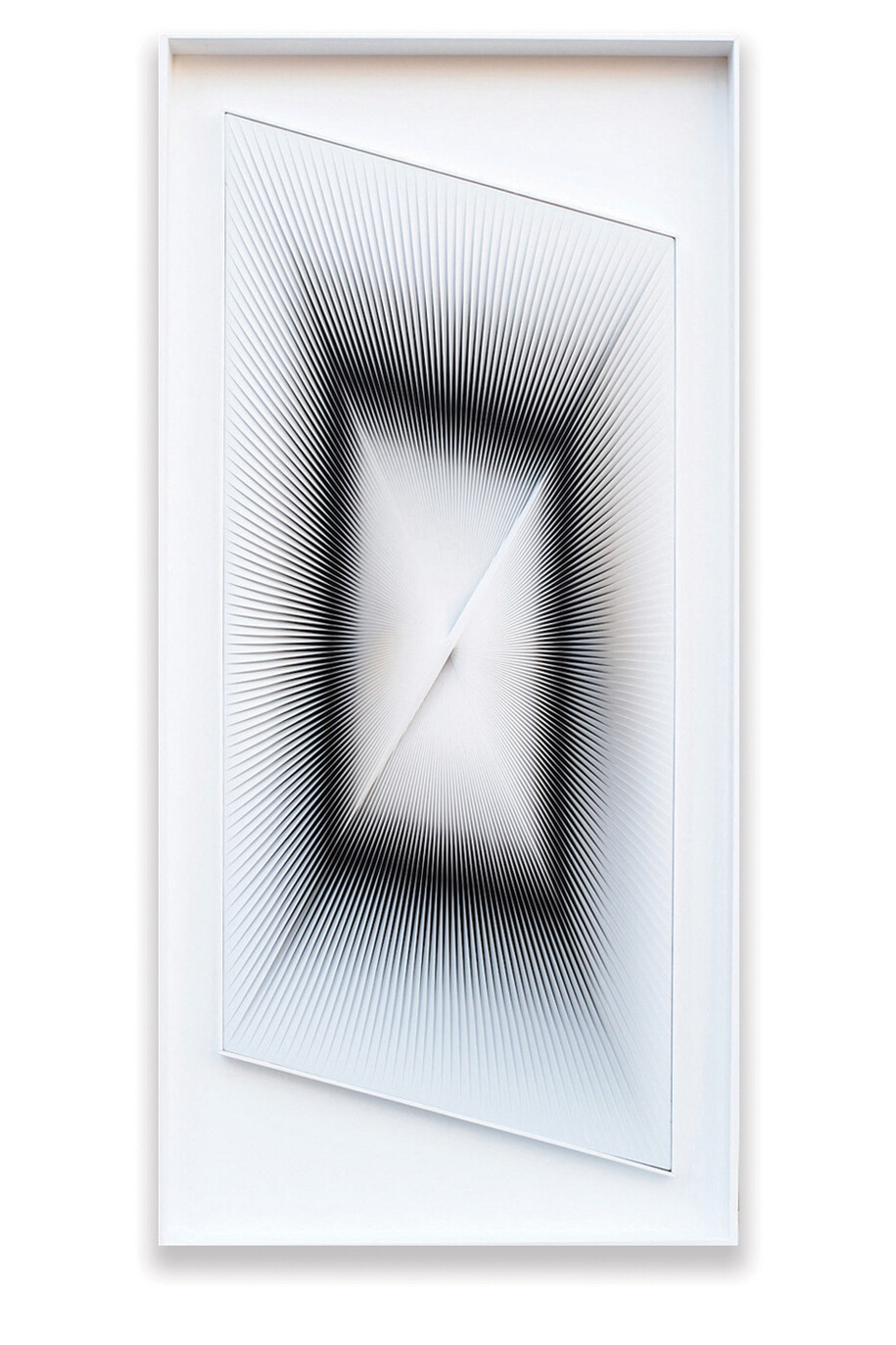 Alberto Biasi, Dinamica losanga, 1961/1989, 120 x 49 cm
