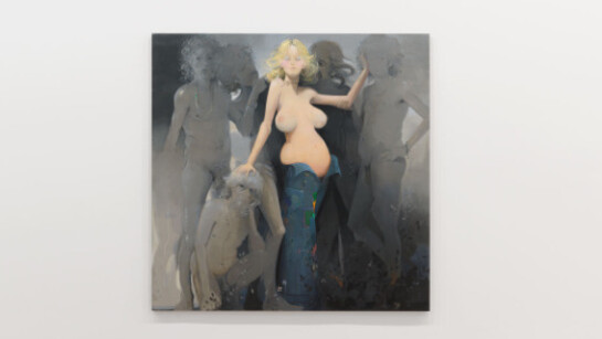 Lisa Yuskavage, Exhibition view. Courtesy of David Zwirner