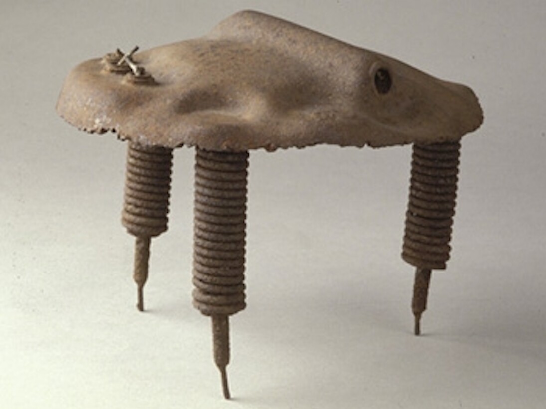 Monister, Richard Stankiewicz, 1954, steel and found objects, 7 7/8 x 10 x 10 inches, American, 1922–1983. Purchase with funds provided by the Christian A. Johnson Memorial Fund, the Walter Cerf Art Fund, and the Memorial Art Fund.