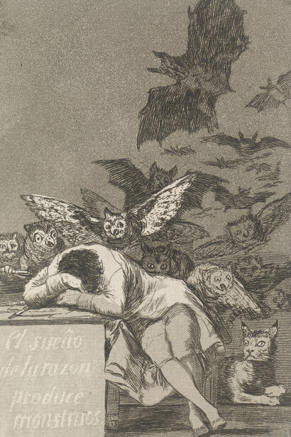Francisco de Goya
El sueno de la razon produce monstruos, entre 1793 et 1798 Collection des Beaux-Arts de Paris
Crédit photo : Thierry Ollivier, Beaux-Arts de Paris