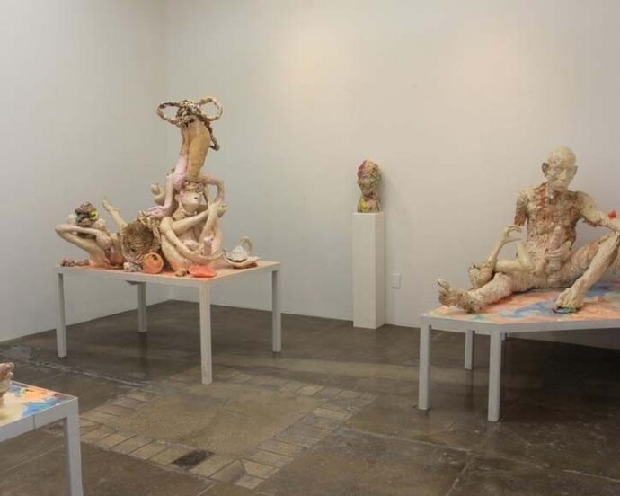 Meghan Smythe, Exhibition view. Courtesy of Mark Moore Gallery 