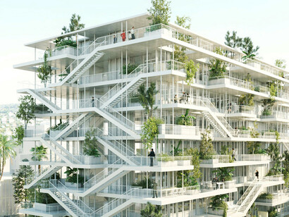 French architects unveil plans for bio-climatic 'inside-out' office building