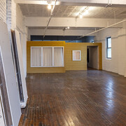 Amanda Ross-Ho, Untitled second floor (One big dark room), exhibition view. Courtesy of Mattress Factory