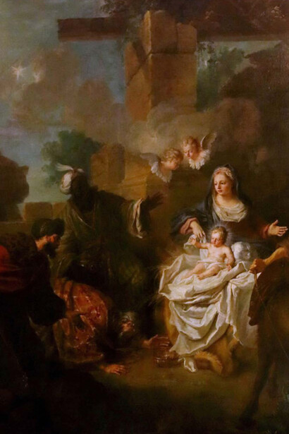 5. Jean Restout, La Naissance de la Vierge (Chapelle du séminaire Saint-Sulpice), 1744. Huile sur toile. Paris, Ivry (Saint-Honoré-d’Eylau) (COARC)© Ville de Paris – COARC – Jean-Marc Moser