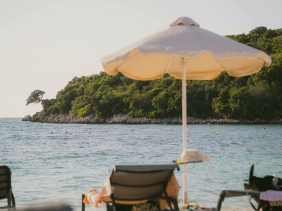 Relaxing beach day in Ksamil, Vlorë County, Albania