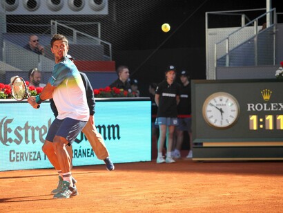 Fernando Verdasco durante el partido que disputó contra el argentino Juan Mónaco en La Caja Mágica. Foto: Lucía Castillo