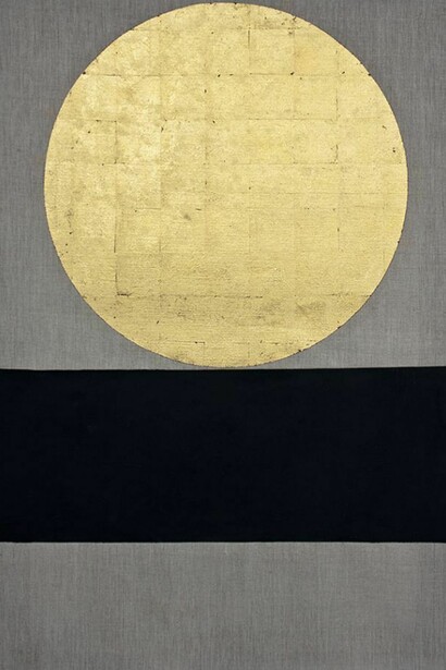 Patrick Scott, Meditation Painting 28, 2006, Gold Leaf & acrylic on unprimed Canvas, 122 x 81 cm, Collection Irish Museum of Modern Art, Donation, the artist, 2013