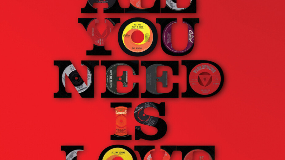 'Beatles All You Need is Love', original vinyl, by Keith Haynes 