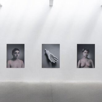 Shirin Neshat, Do u dare! Exhibition view. Courtesy of Lia Rumma Gallery. Photo by Marco Dapino