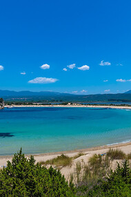The blue Mediterranean bay of the Peloponnese in Greece is the perfect summer beach destination
