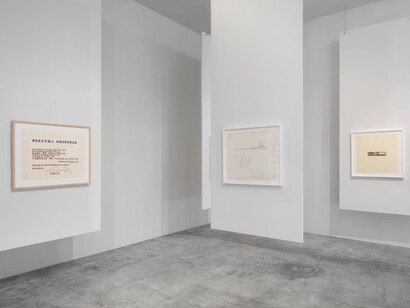 Luis Camnitzer, Una que cubre la palabra que la nombra, exhibition view. Courtesy of Labor Gallery