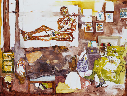 Jennifer Packer, Jordan, 2014, Oil on canvas, 98 x 121.5 cm, Courtesy: Corvi-Mora, London
