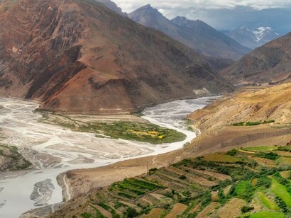 The Indus River originates in the Tibetan Plateau, near Lake Manasarovar in China