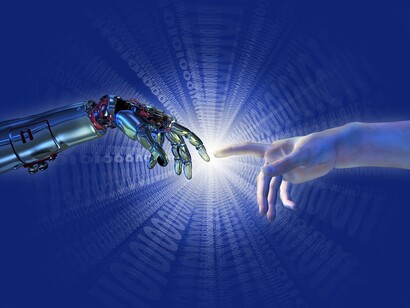 El contacto entre el hombre y la tecnología