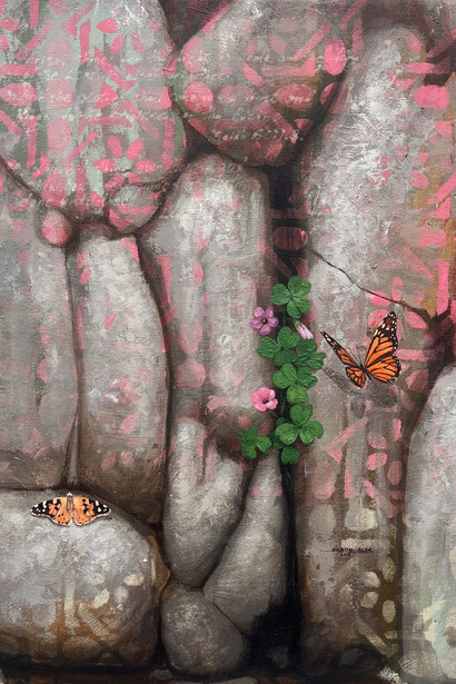 Ifeoluwa Alade, The gold in the cave of Gadara, 2024. Courtesy of Abend Gallery