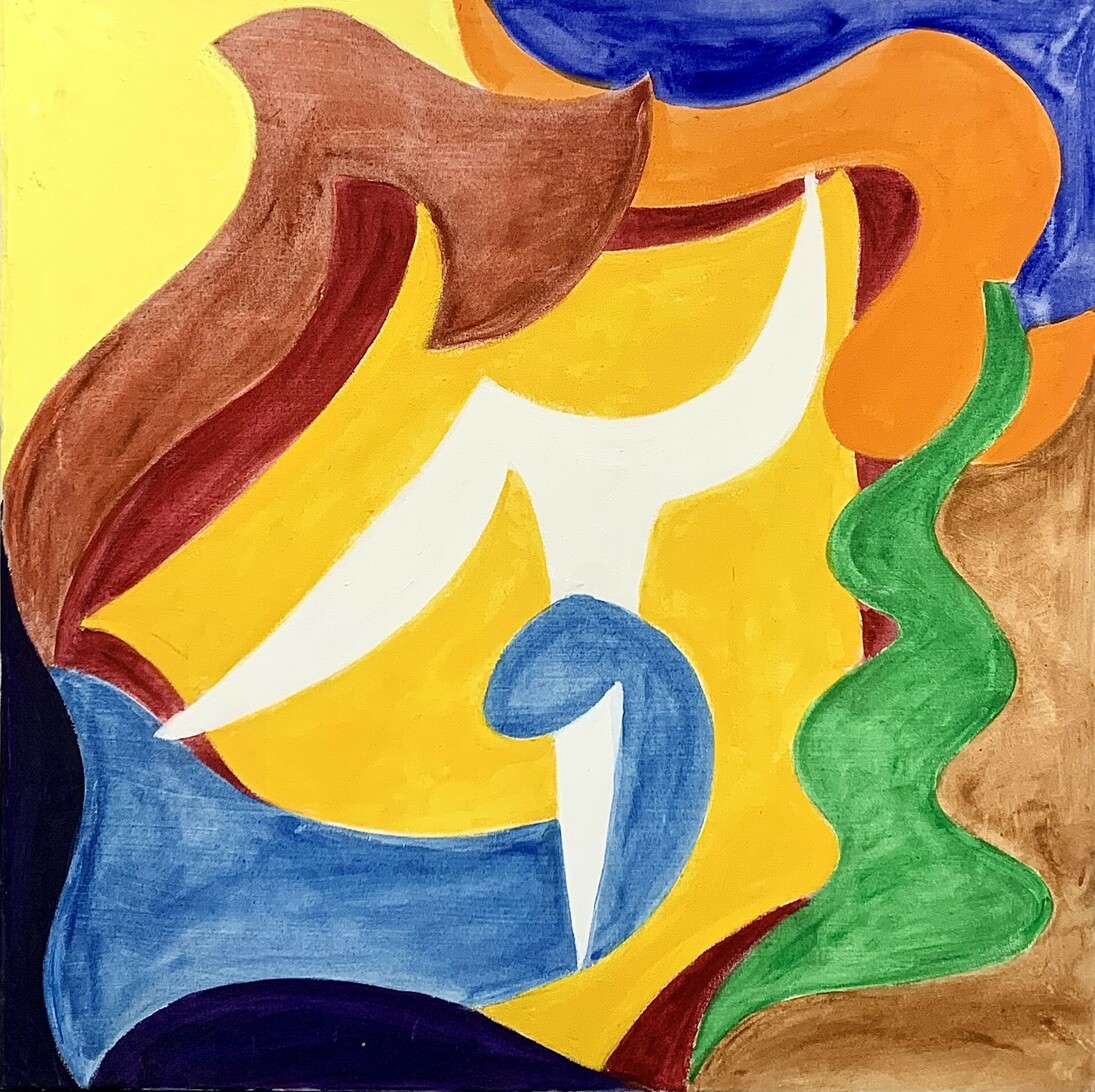 David Hayes, Jazz, acrylic on canvas, 36x36x2 in