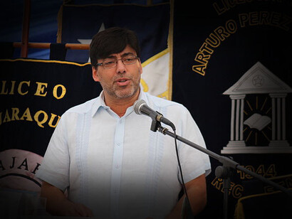 Daniel Jadue en la inauguración del año escolar 2015 en Recoleta, Chile, comuna de la que fue alcalde