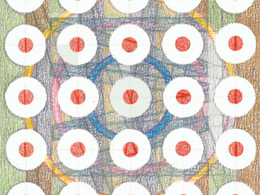Magical Night #4, coloured pencil on paper, 13 x 13 cm, Mark Weighton, 2011