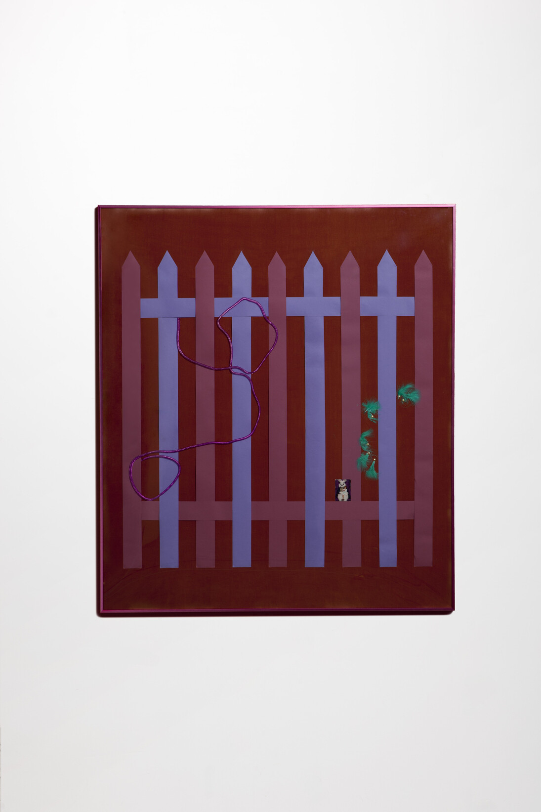Alex Da Corte, Untitled, 2015, Paper, velvet and metal frames, 142,24 x 162,56 x 5 cm (56 x 64 x 2 in)

